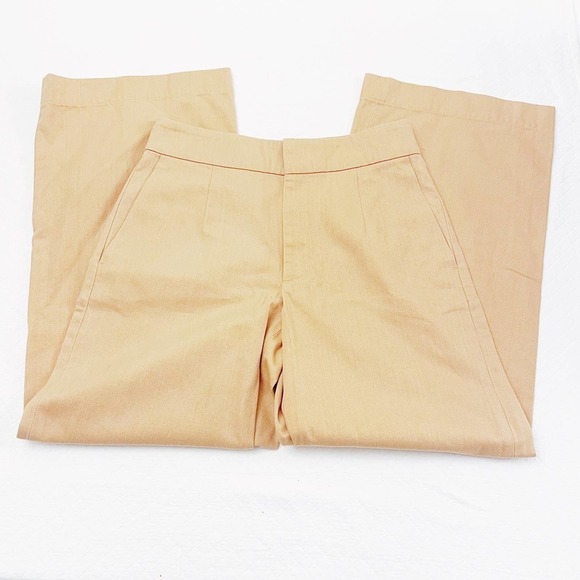 Club Monaco A line Denim Sandstorm Orange Pants SZ0 - Picture 6 of 9